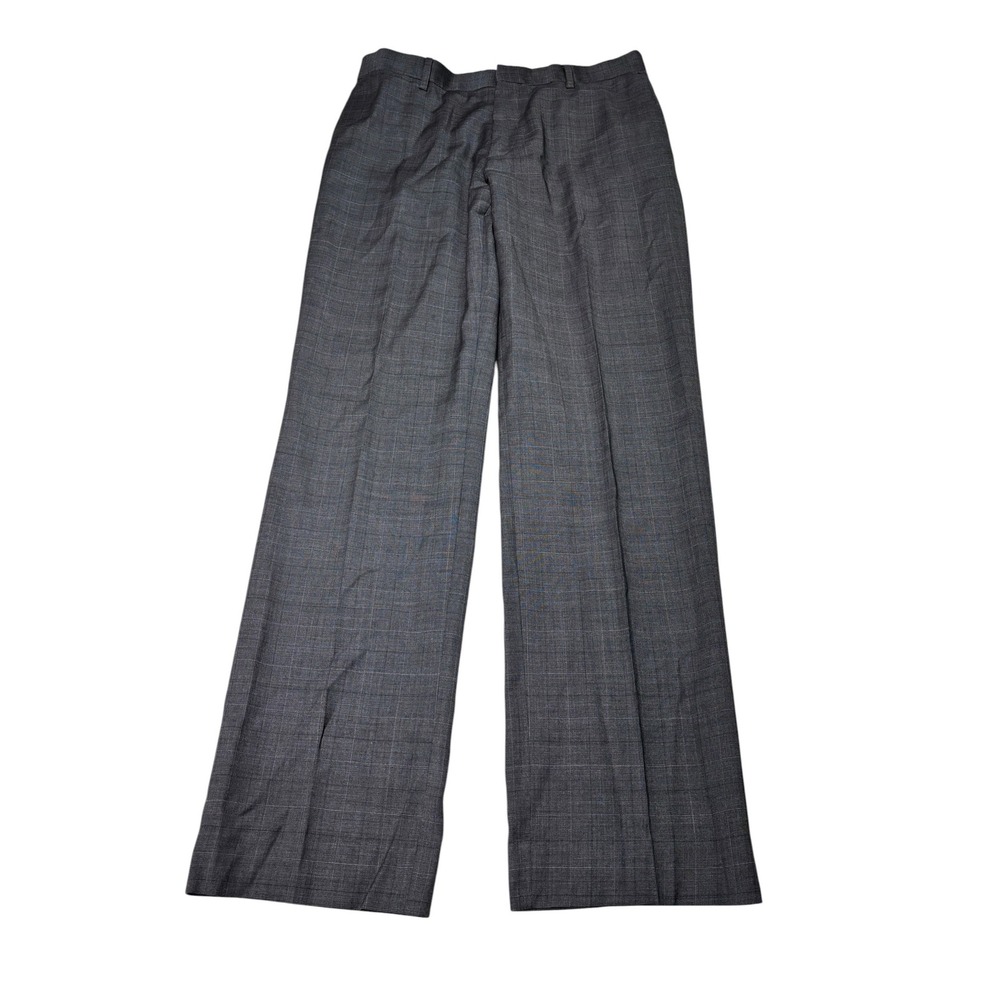 Banana Republic Classic Fit Grey‎ Glen Plaid Wool Blend Dress Pants 33/34 Mens